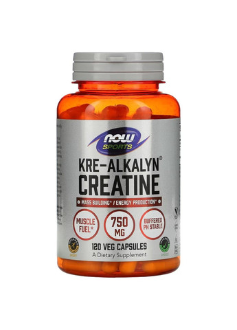 Креатин в капсулах Kre-Alkalyn(R) Creatine 750 мг - 120 вег.капсул Now Foods (279624720)