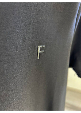 Футболка жіноча A-N 25197 вишивка літера F однотонна базова середня довжина one size No Brand - (321629867)