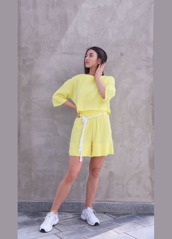 Жіночий комплект з мусліну Reload - Summer, жовтий No Brand (322701092)