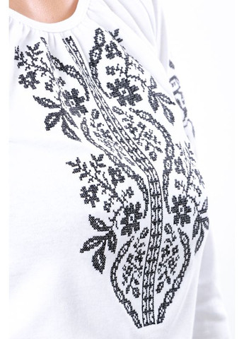 Біла вишиванка жіноча з довгим рукавом (p-8509) Носи своє візерунок українська символіка (363043053)