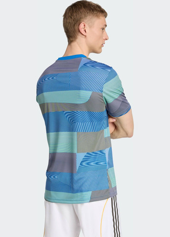 Синий демисезонный спортивный лонгслив adidas с логотипом