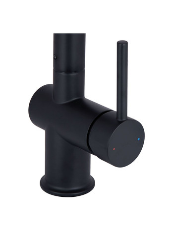 Смеситель для кухни Rozcesti с выдвижным изливом с подключением для питьевой воды Black Matt Qtap QTROZ367BLM45943 (346492723)