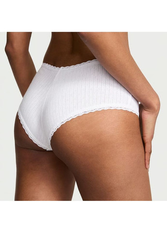 Трусики белые из хлопка пуантель XL Victoria's Secret чики (352168580)