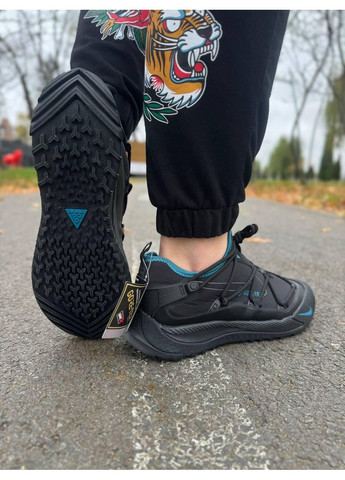 Чорні Осінні кросівки чоловічі nike acg mountain fly low black blue gore-tex termo найк асж маунс флай No Brand