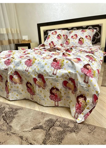 Євро простирадло на резинці 180х200х20 бязь Premium No Brand (400001277)