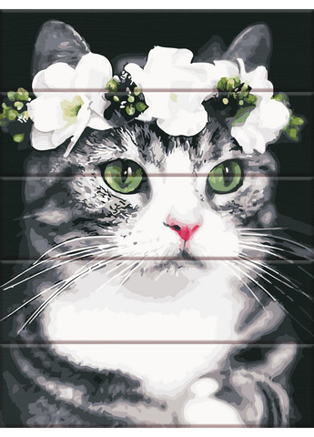 Картина за номерами на дереві "романтична кішка" ArtStory (282594759)