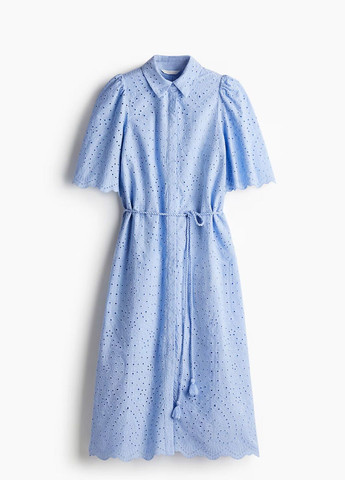 Світло-блакитна святковий сукня H&M однотонна