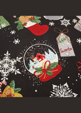 Скатерть Charms новогодняя водостойкая 110х140 см черная (2800004658553) SoundSleep (307510726)