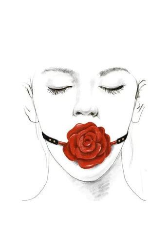 Розкішний кляп у вигляді троянди Rose Ball Gag, подвійне використання 15260 Zalo (392055329)