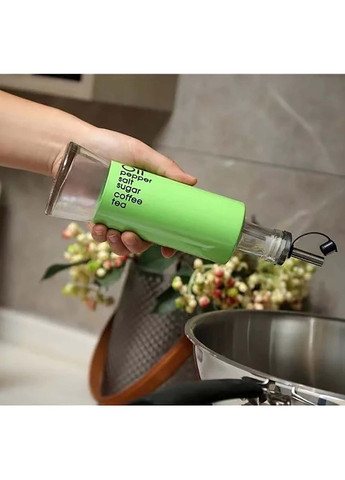 Диспенсер дозатор для масла уксуса соуса стеклянная бутылка с дозатором с стильной цветной накладкой 300 мл Kitchen Master (350883978)