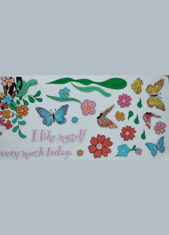 Наклейки в салон краси Дівчина на велосипеді в рожевій сукні (лист 60 х 90 см) Б231-3 No Brand (302242017)