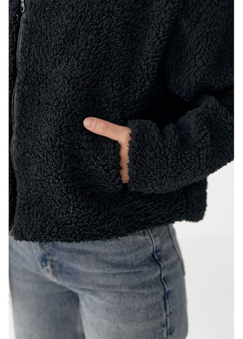 Черный зимний кардиган Lurex