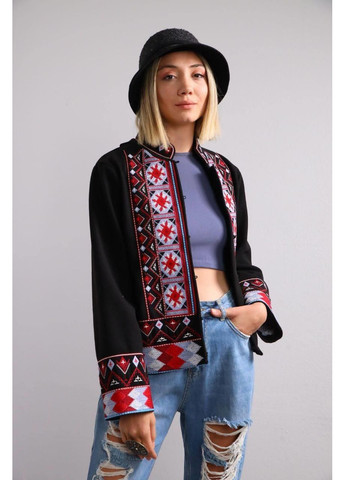 Черный женский пиджак с вышивкой на пуговицах ESQ - всесезон