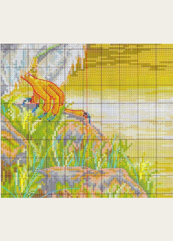 Набор для вышивания по нанесённой на канву схеме"Falcon".AIDA 14CT printed, 60*47 см Joy Sunday (313614536)