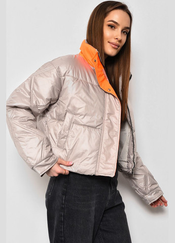 Бежевая демисезонная куртка женская демисезонная бежевого цвета Let's Shop