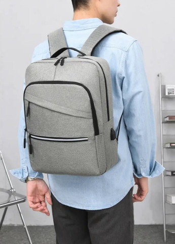 Современный городской мужской рюкзак Gray Number Two No Brand (292015536)