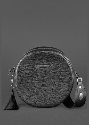 Кругла жіноча шкіряна сумочка Tablet чорна (A-026422) BlankNote (327874213)