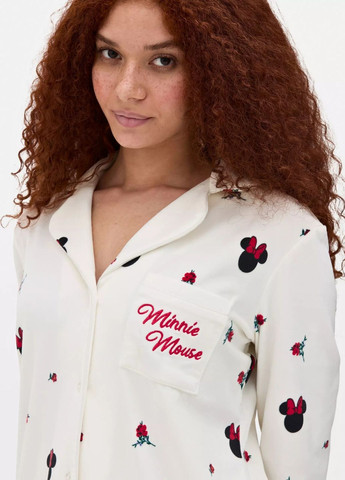 Айворі плюшева піжама сорочка disney’s boyfriend для дому та сну (8413) Primark