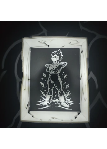 Настенная LED лампа Озару Vegeta | Vegeta Ozaru Shadow Lamp | Аниме светильник Dragon Ball | Ночник на стену No Brand (394949381)