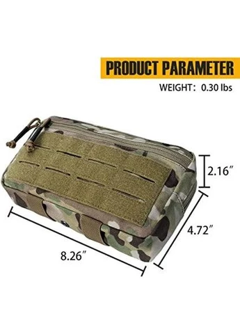 Тактический медицинский подсумок Molle горизонтальный из кордуры для аптечки зсу военной, 1 IDOGEAR (396730618)
