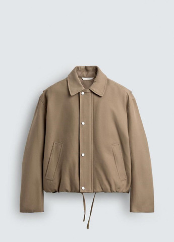 Темно-бежева демісезонна куртка Zara