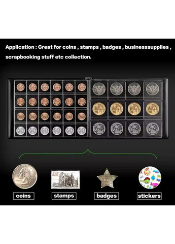 Альбом для коллекционирования монет 312 карманов No Brand (364273189)