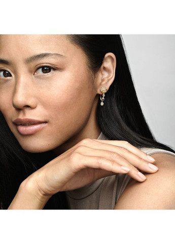 Сережки кульчики Пандора двокольорні "Сонячна система" 262842C01 Kabluchka (355346921)