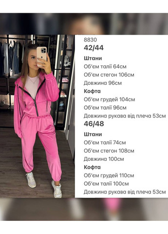 Костюм велюровый на меху,оверсайз модель,штаны и кофта на молнии Україна (366038918)