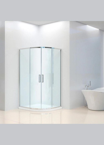 Душова кабіна A-511 100x100x190 см, двері розсувні, скло тоноване Dusel (328596759)
