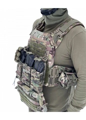 Плитоноска KR з підсумками Cordura 1000D (без плит) Мультикам No Brand (332634381)