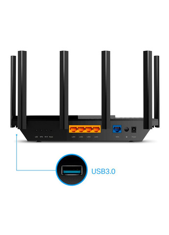 Маршрутизатор ARCHER AX73 AX5400 4xGE LAN 1xGE WAN USB 3.0 MU-MIMO OFDMA TP-Link (315142090)