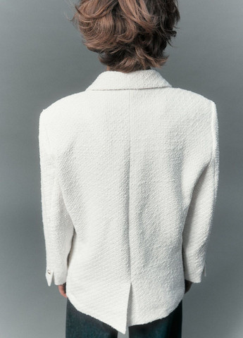 Белый женский жакет H&M однотонный - демисезонный