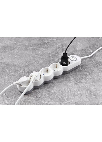 Подовжувач 5 розеток 3м 10А 3х1.0мм2 White (-U05VESM3W) 2E (307436539)