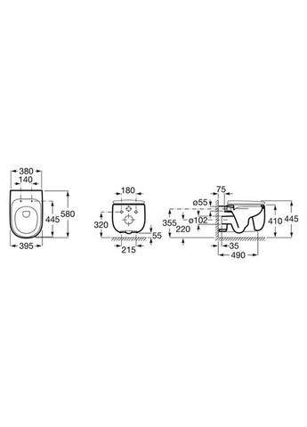 Сидіння Beyond для унітаза( A801B8200B ) Roca (322463421)