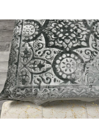 Тепле покривало на ліжко акрилове 200x230 см графітового кольору. No Brand (363834548)