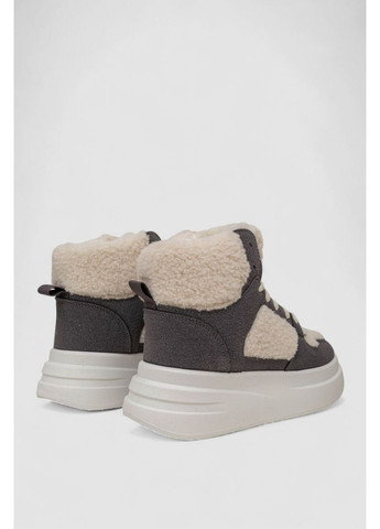 Кроссовки женские зимние на меху хайтопы, 248RLM30 Stilli серые всесезоны (365960684)