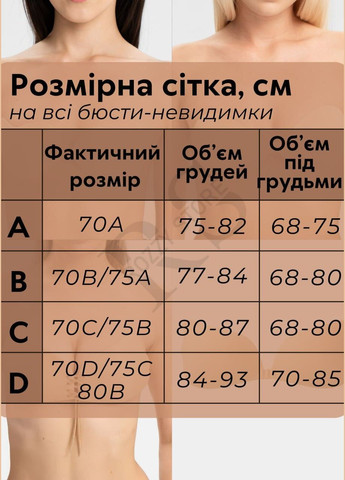 Бежевий невидимка жіночий багаторазовий бюстгальтер без бретелей невидимий силіконовий ліфчик на клейкій основі із застібкою спереду Cindylove без кісточок поліестер, силікон