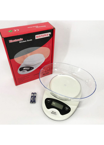 Весы кухонные MX-404 Электронные С Чашей Кухонные до 7 кг Кухонные весы для взвешивания продуктов MATARIX (365813292)