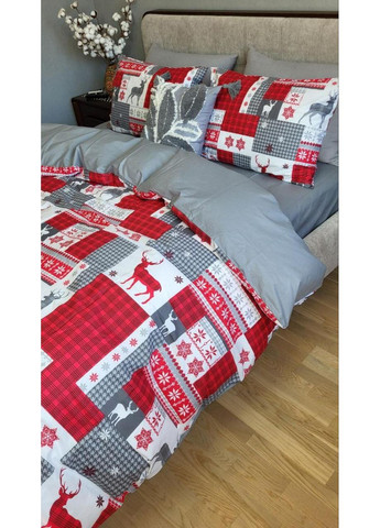 Постільна білизна з резинкою Лань, ранфорс Двухспальний розмір, наволочки 70/70 No Brand (364220495)