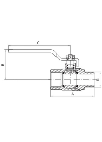 Кран кульовий KG.205 — 3/4" FM ГШР (газ) (KR4966) KOER (315507910)