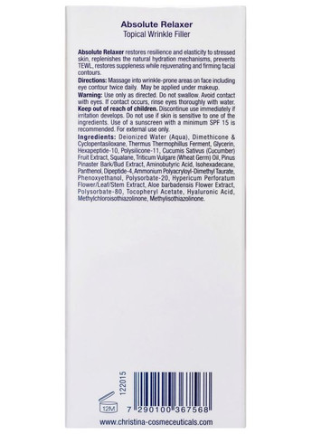 Christina Сиворотка для заповнення зморшок «Абсолют» Unstress Absolute Relaxer 30ml (2-639795) — Крем, (369797646)