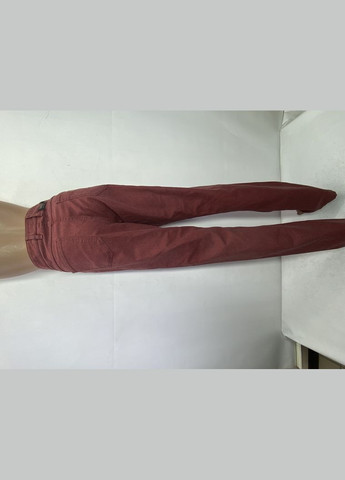 Бордовые кэжуал демисезонные зауженные брюки Rebel