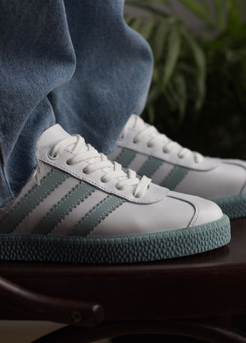 Кроссовки женские из натуральной кожи Газель Zlett 1212 белые демисезоны (317234925)