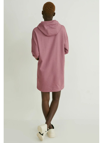 Розовое кэжуал платье-худи C&A однотонное