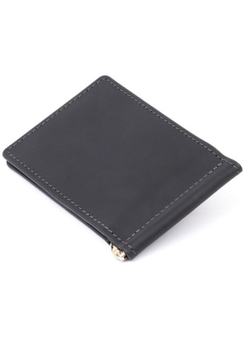 Затискач для грошей без застібки зі шкіри з кишеньками чорний (sku_11294) No Brand (327820205)