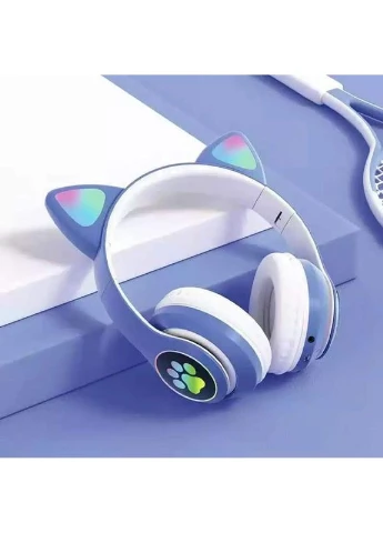 Детские беспроводные Bluetooth наушники с LED кошачьими ушками котика Cat 28 Digital (402383091)