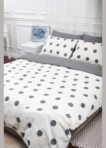 Комплект постільної білизни полуторний 143х210 наволочки 2х40х60 Ranforce Elite (MS-820000155) Moon&Star Riccarda Gray (284416232)