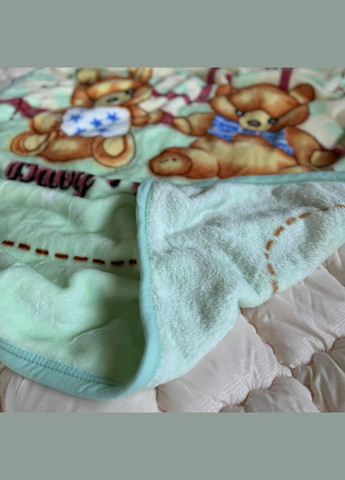 Плед дитячий 110х140 см Зелений ведмедик (П4К-post-kid-pled-002-02) No Brand (308755113)