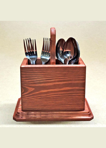 Подставка для столовых приборов из дерева Торта коралл (ПСП-000814) No Brand (327425780)