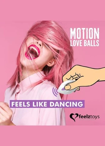 Вагинальные шарики с массажем и вибрацией Motion Love Balls Twisty с пультом ДУ,SO3853 FeelzToys (303902081)